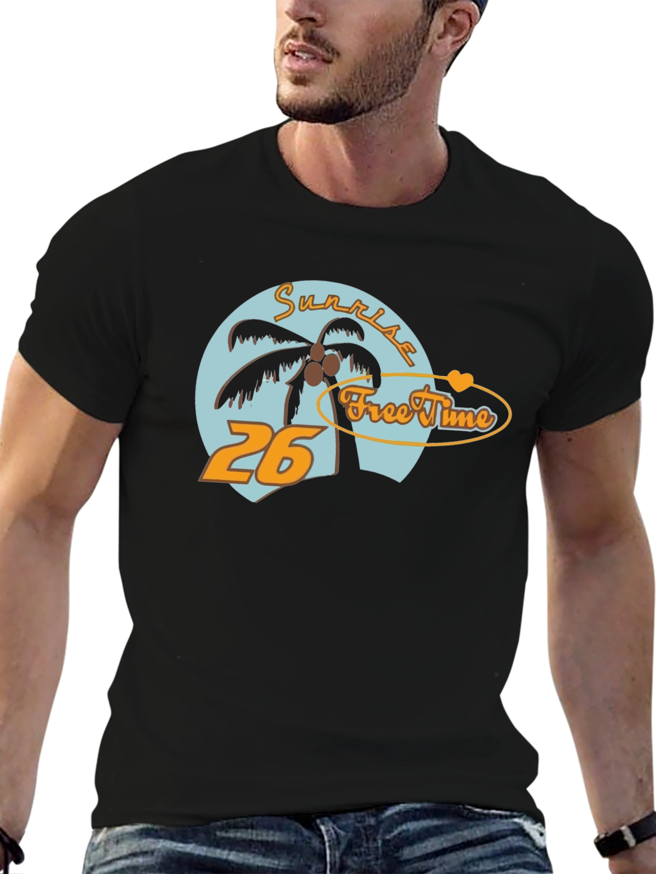 Sunrise Free Time Graphic Tee - Tropical Vibe T-Shirt