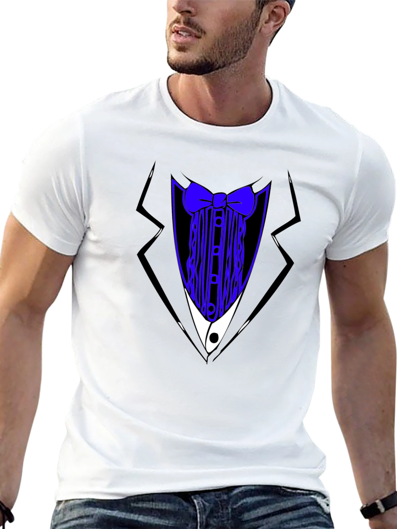 Tuxedo T-Shirt - Novelty Bowtie Design