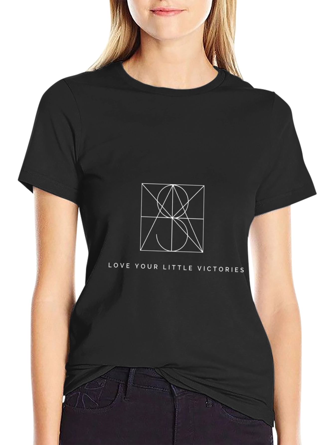 Geometric Black T-Shirt - Love Your Little Victories