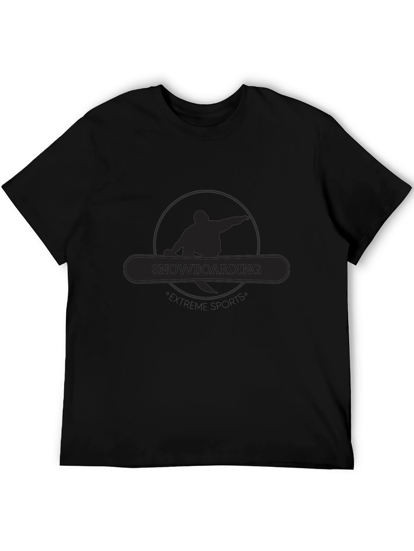 Snowboarding Silhouette Tee - Black Graphic T-Shirt