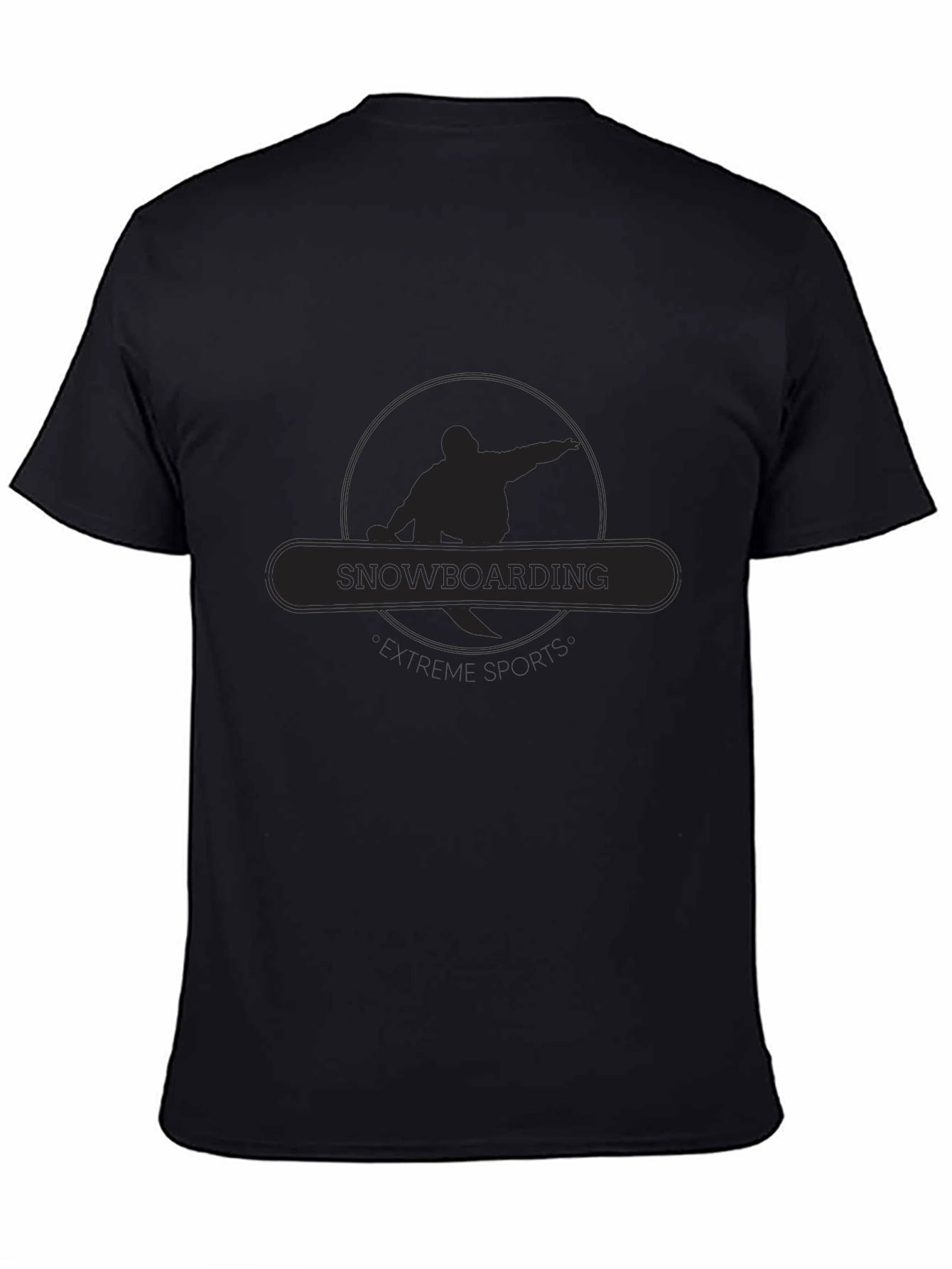 Snowboarding Silhouette Tee - Black Graphic T-Shirt