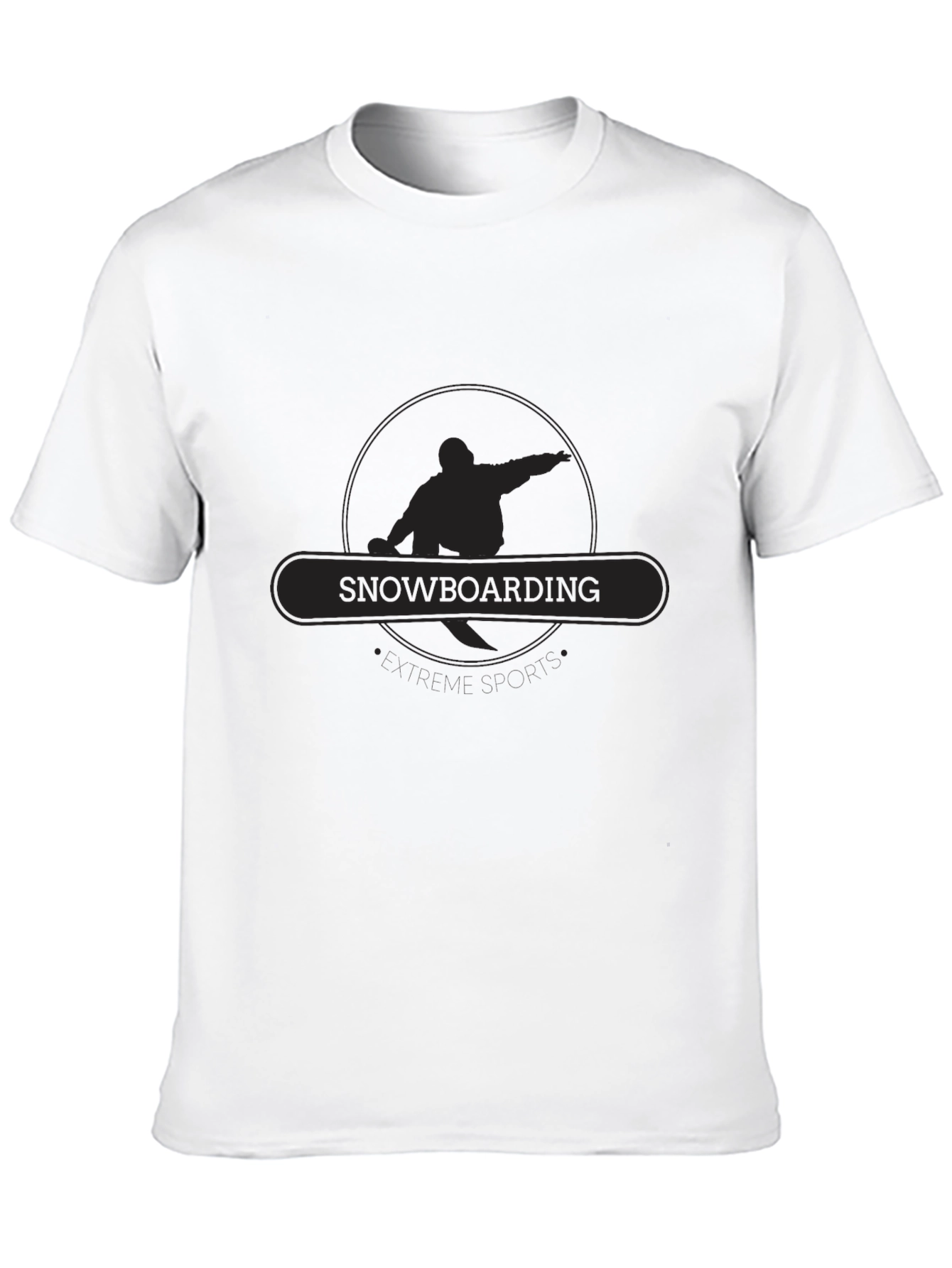 Snowboarding Silhouette Tee - Black Graphic T-Shirt