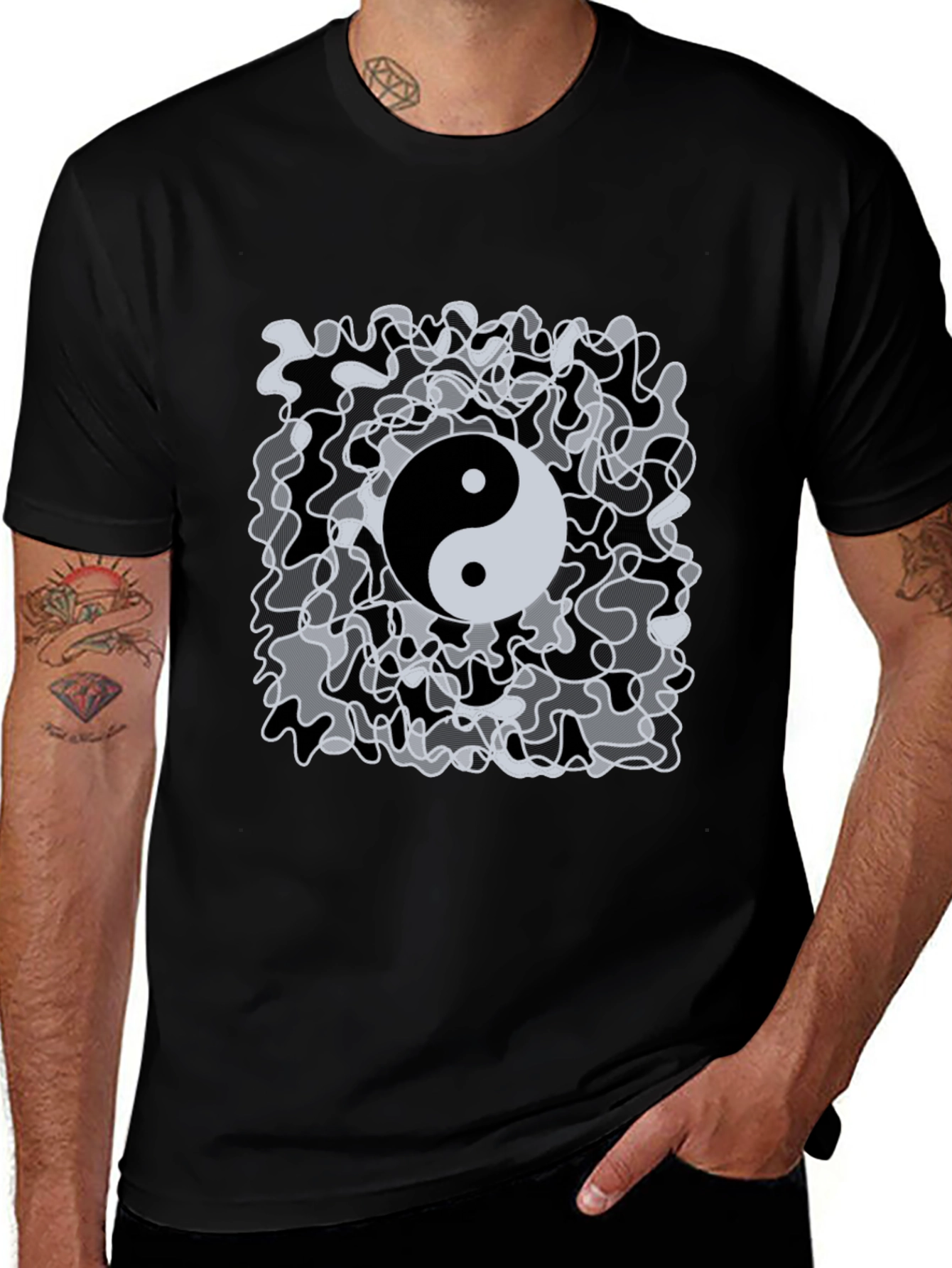 Yin Yang T-Shirt - Abstract Design