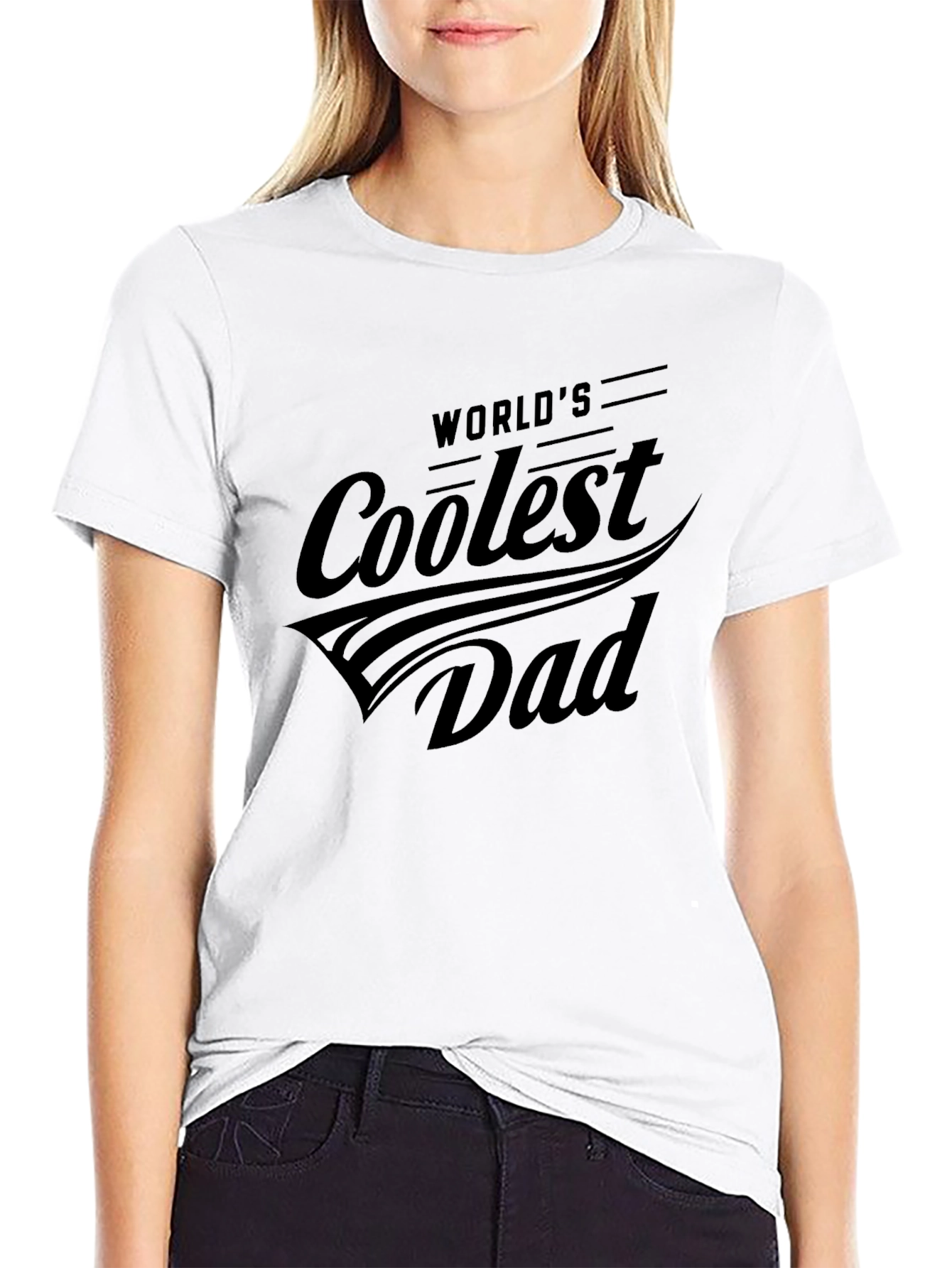 Worlds Coolest Dad Black T-Shirt