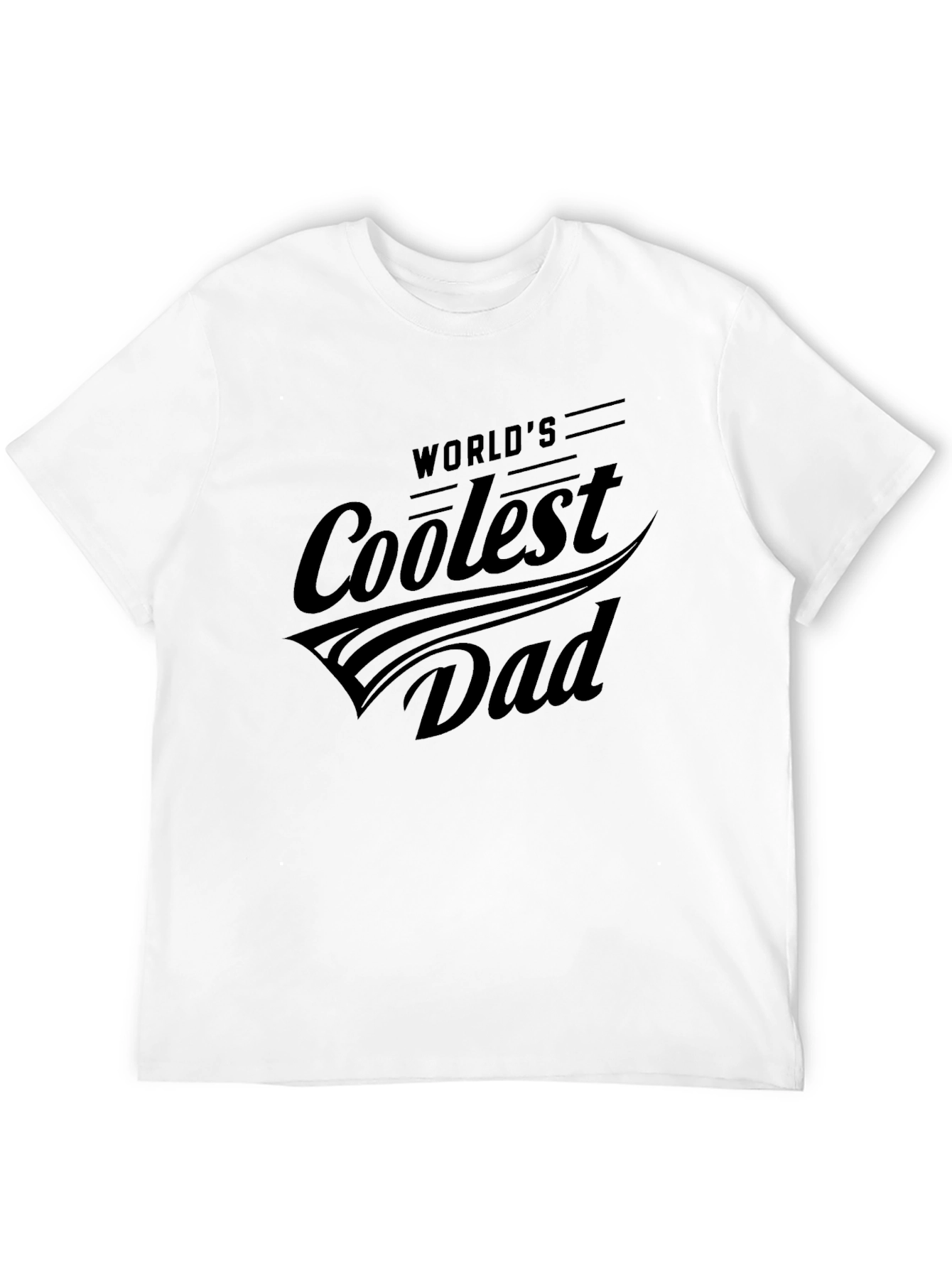 Worlds Coolest Dad Black T-Shirt