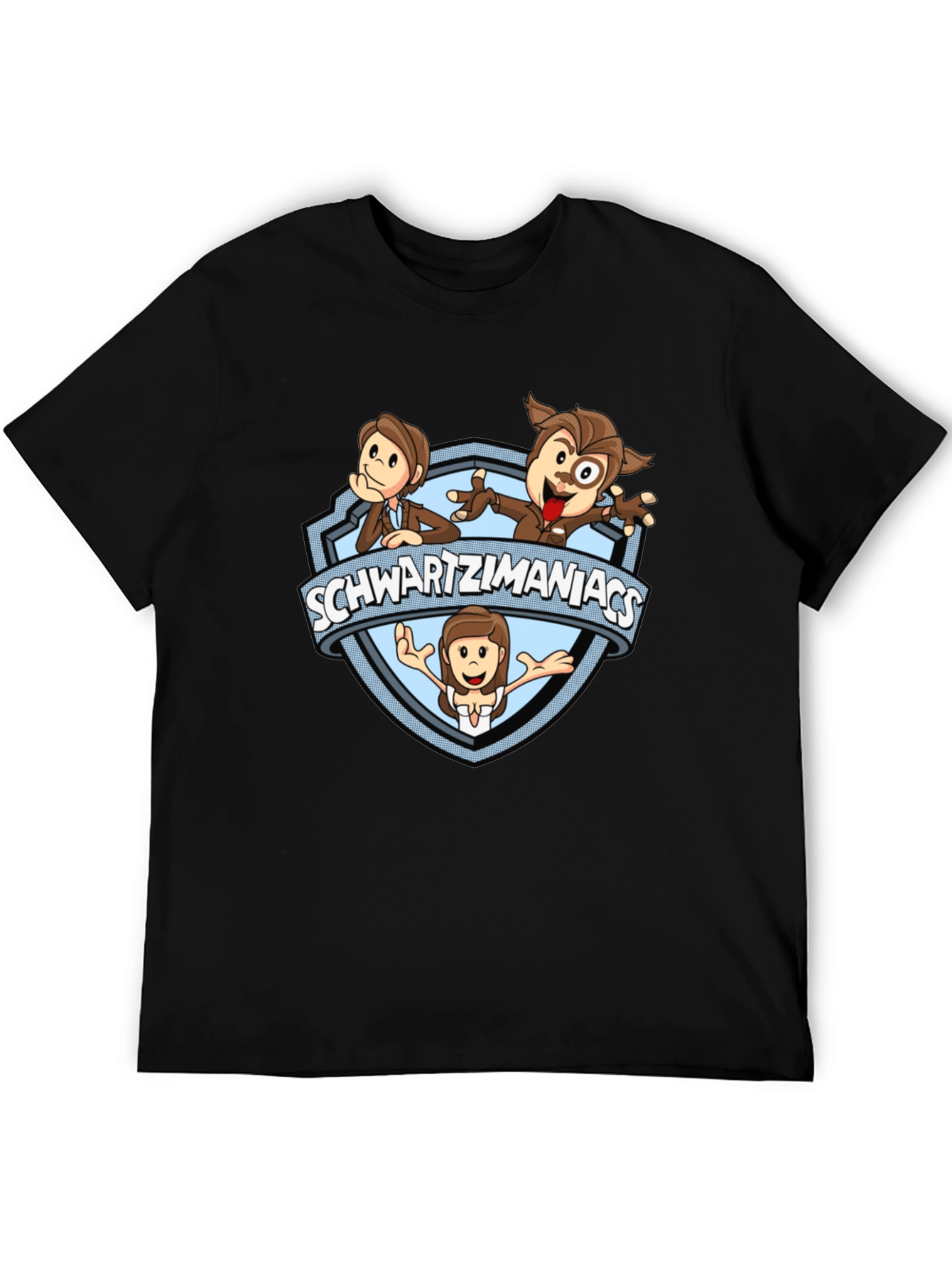 Schwartzimanizcs Cartoon Black T-Shirt