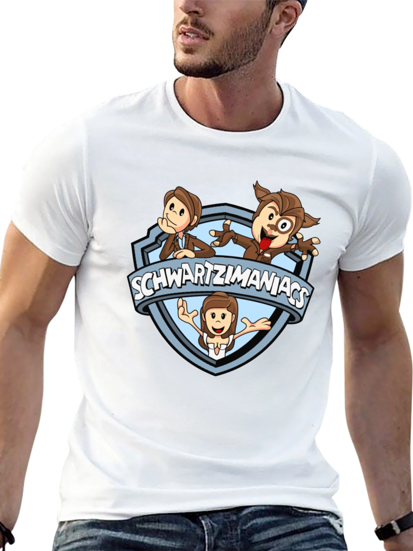 Schwartzimanizcs Cartoon Black T-Shirt