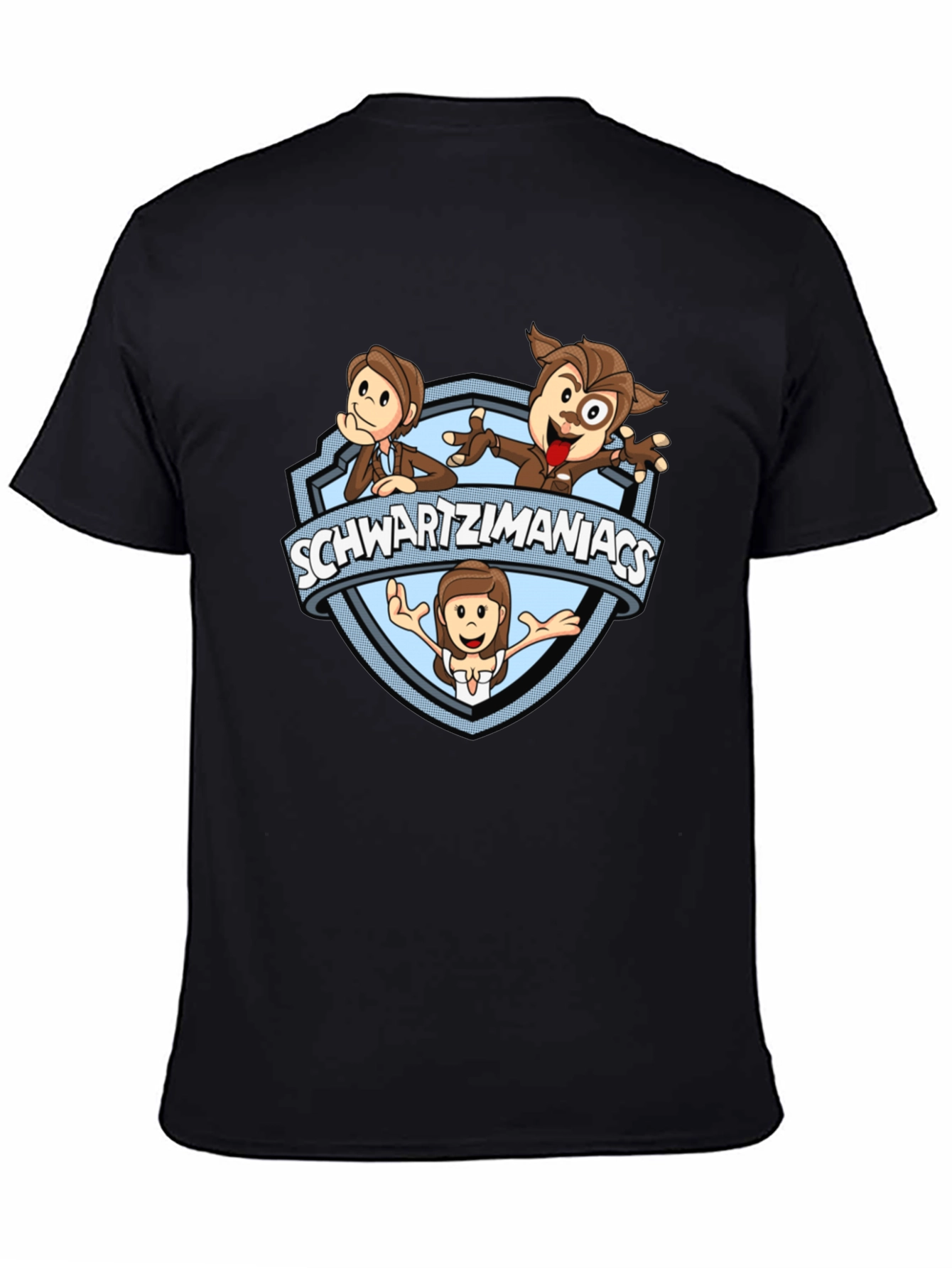 Schwartzimanizcs Cartoon Black T-Shirt