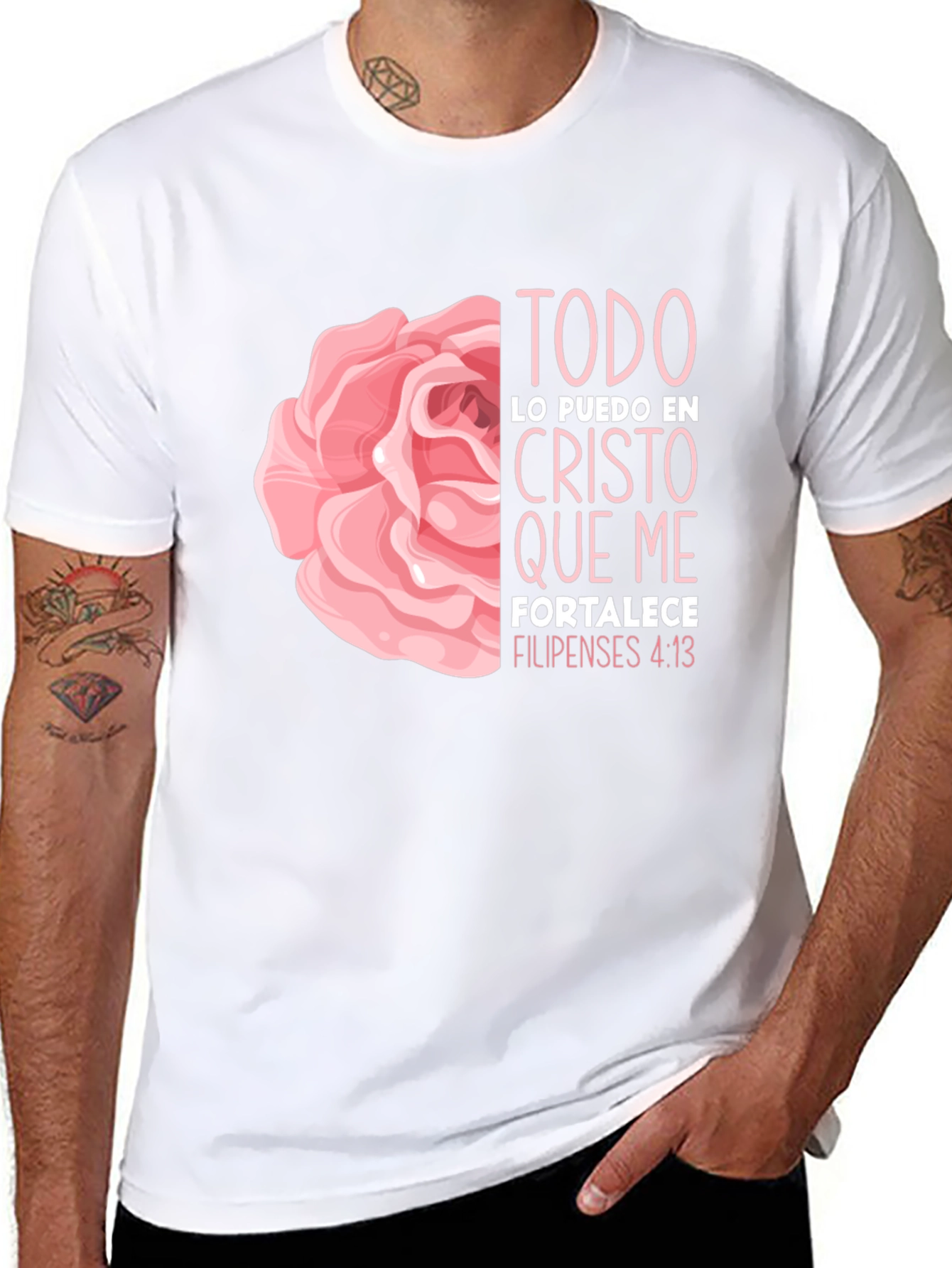 Faith Rose T-Shirt - Philippians 4:13