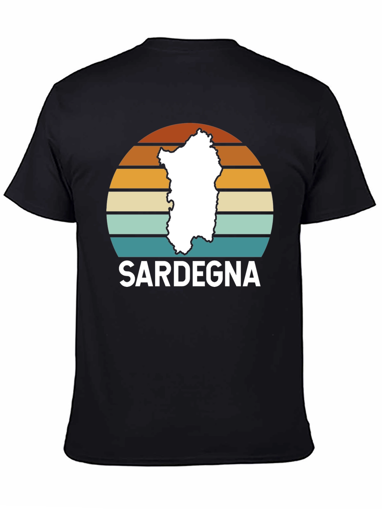 Sardegna Sunset T-Shirt Italy Sardinia Map Tee