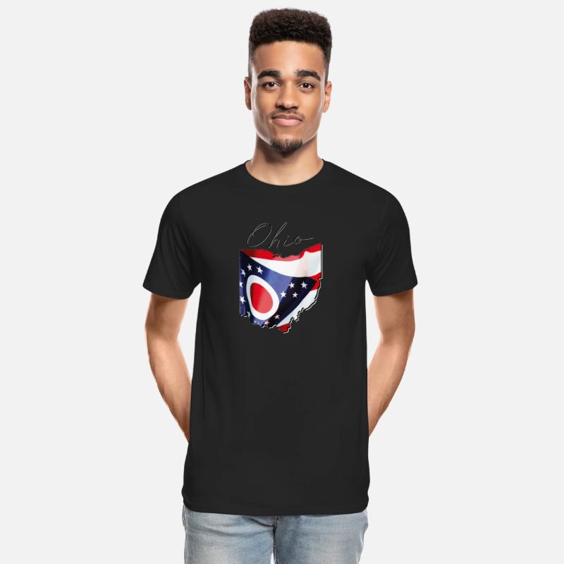 Ohio (State) Flag in Ohio (State) Map OH