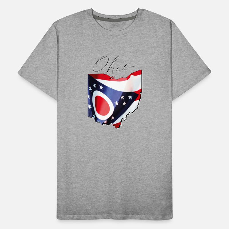 Ohio (State) Flag in Ohio (State) Map OH