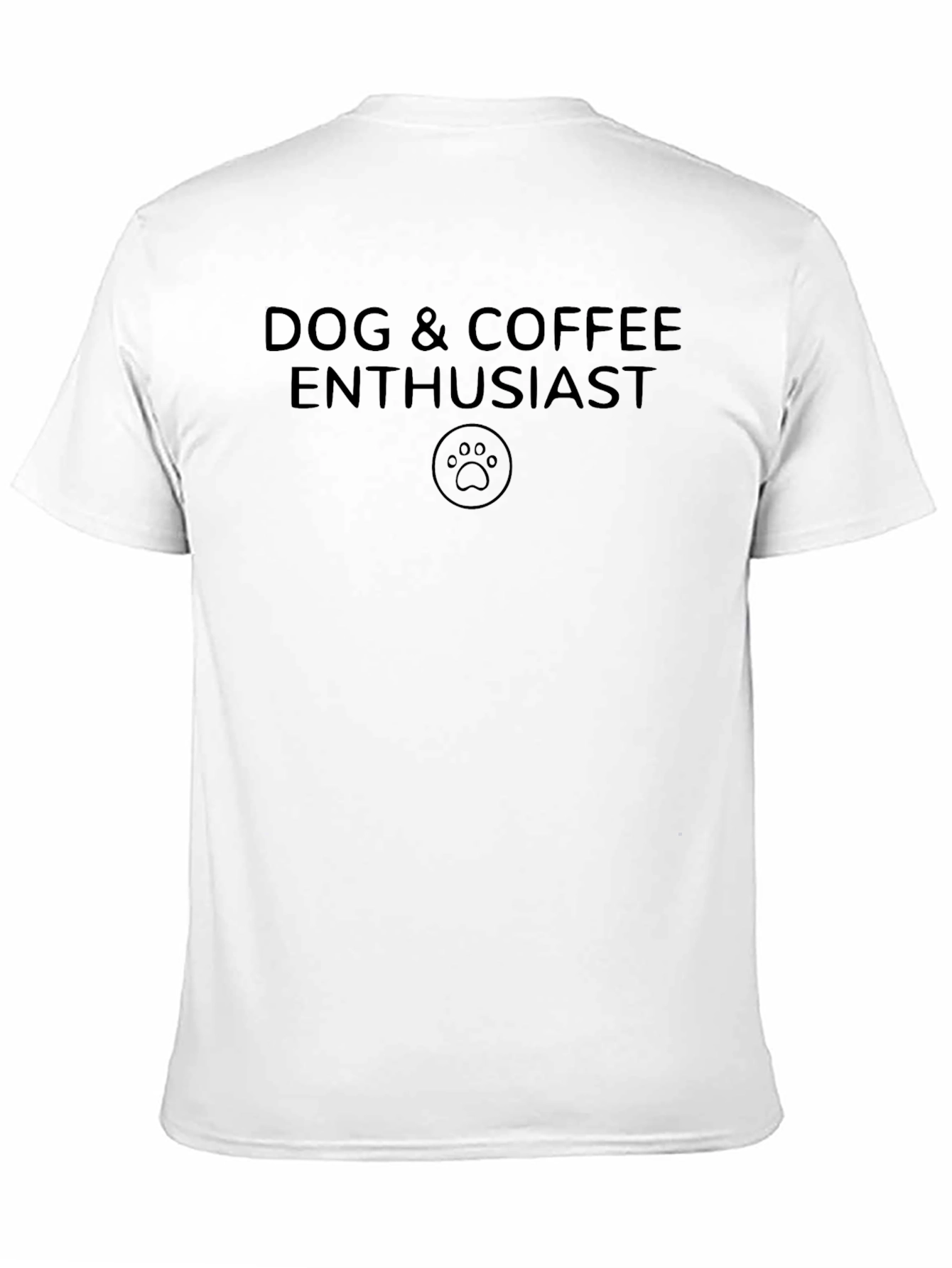 Dog & Coffee Enthusiast Black T-Shirt
