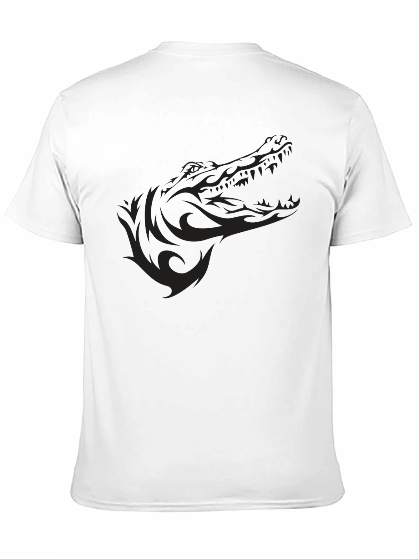 Mens Black Crocodile Graphic Tee - Stylish & Unique!