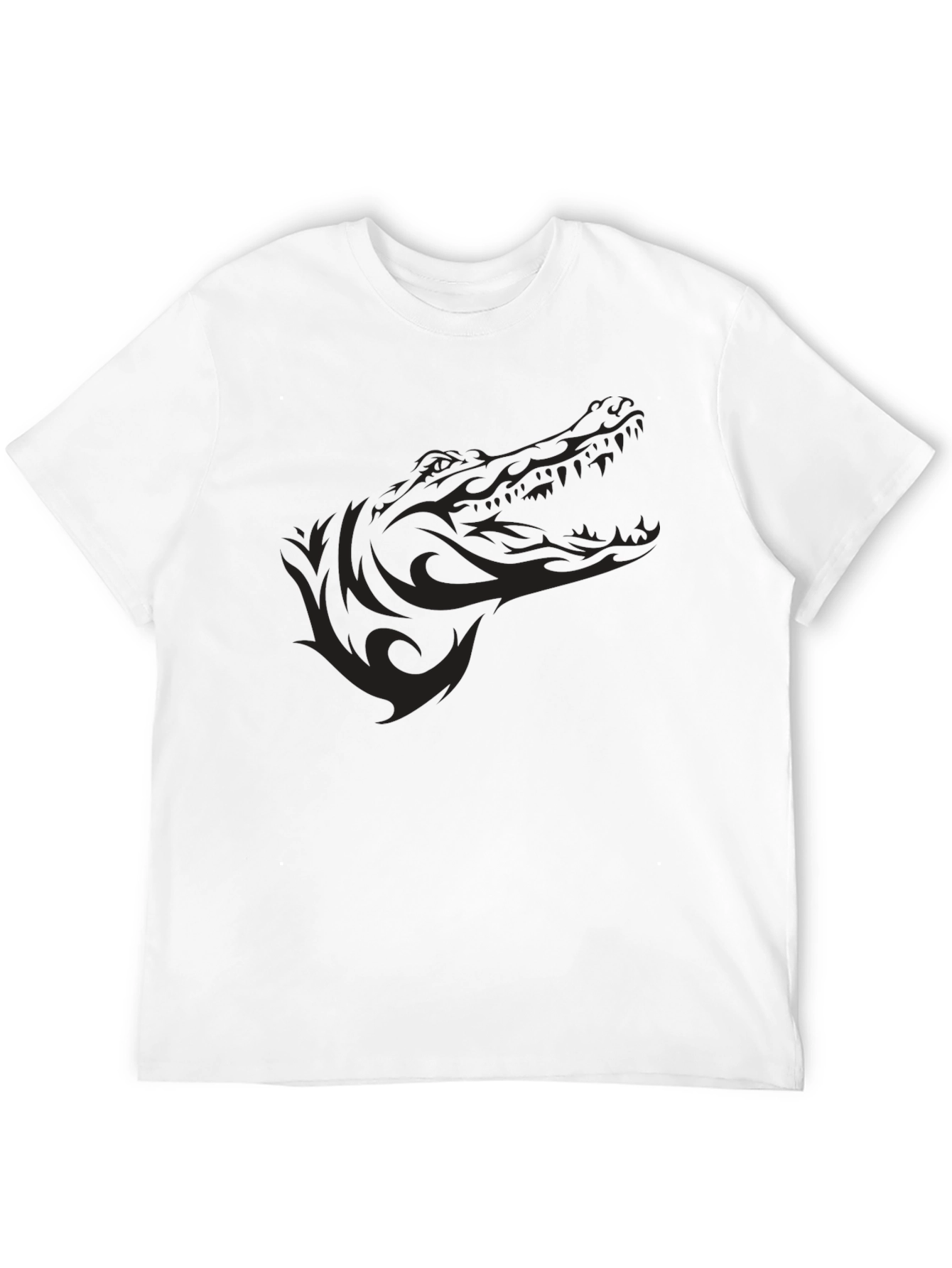 Mens Black Crocodile Graphic Tee - Stylish & Unique!