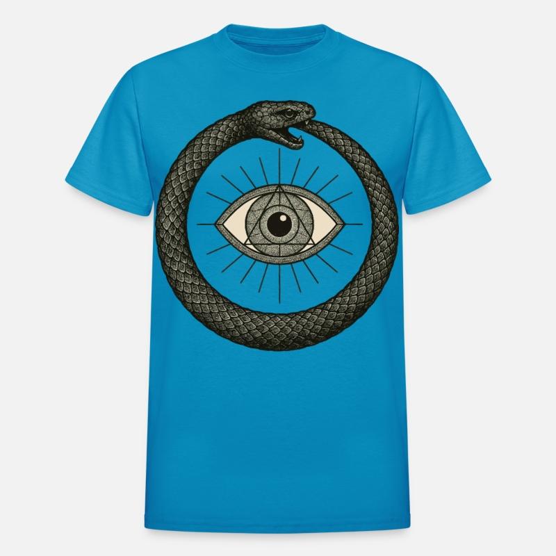 Ouroboros Around Third Eye Symbol
