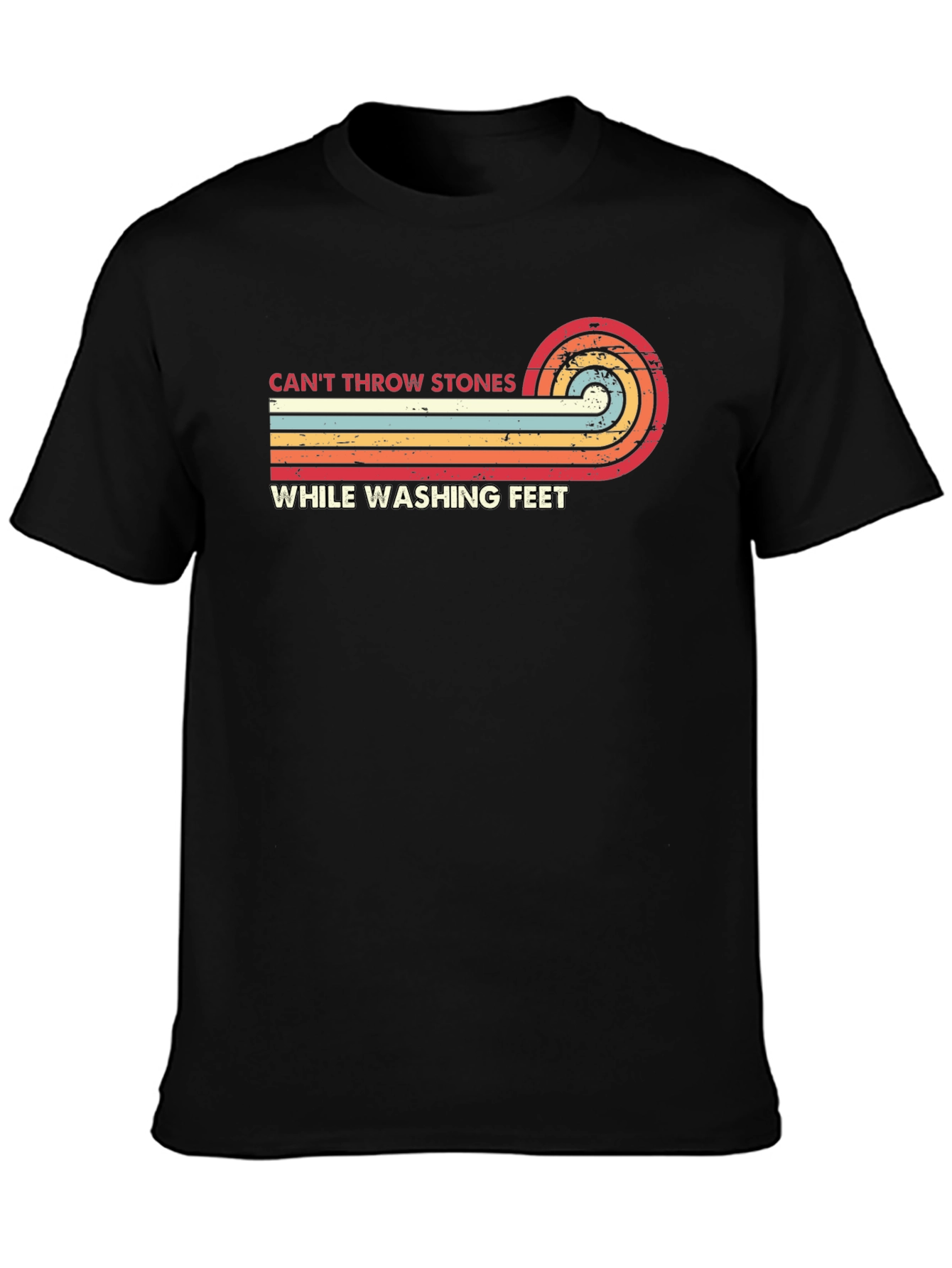 Retro Cant Throw Stones Graphic Tee