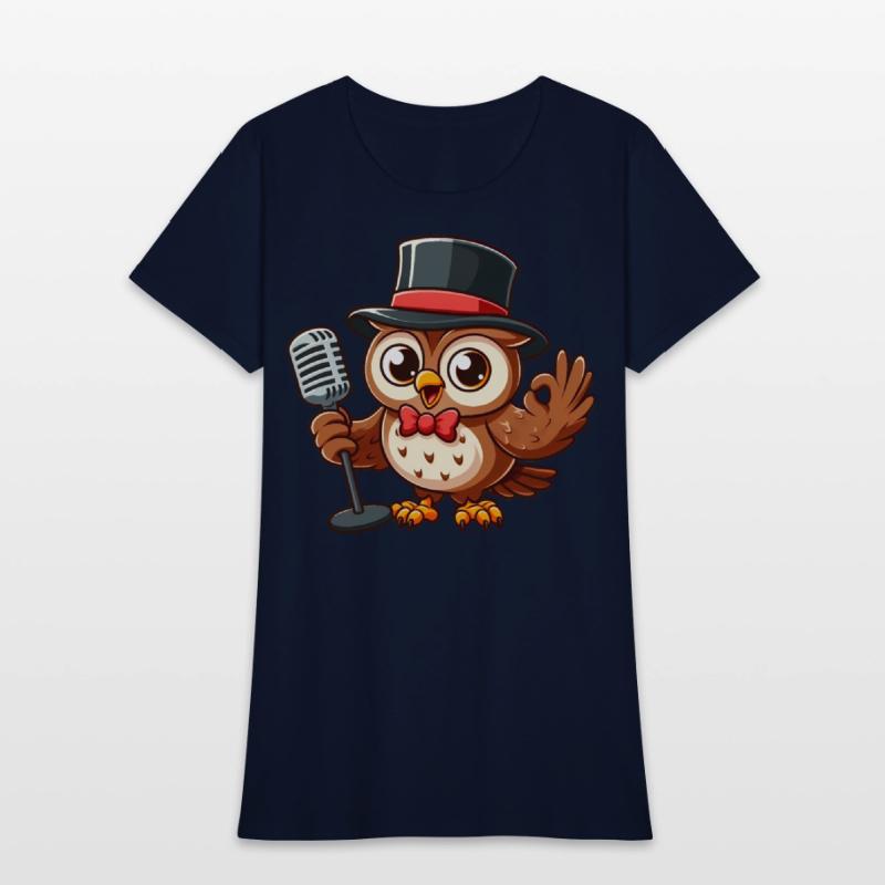 Owl Jolson Singing with a Top Hat