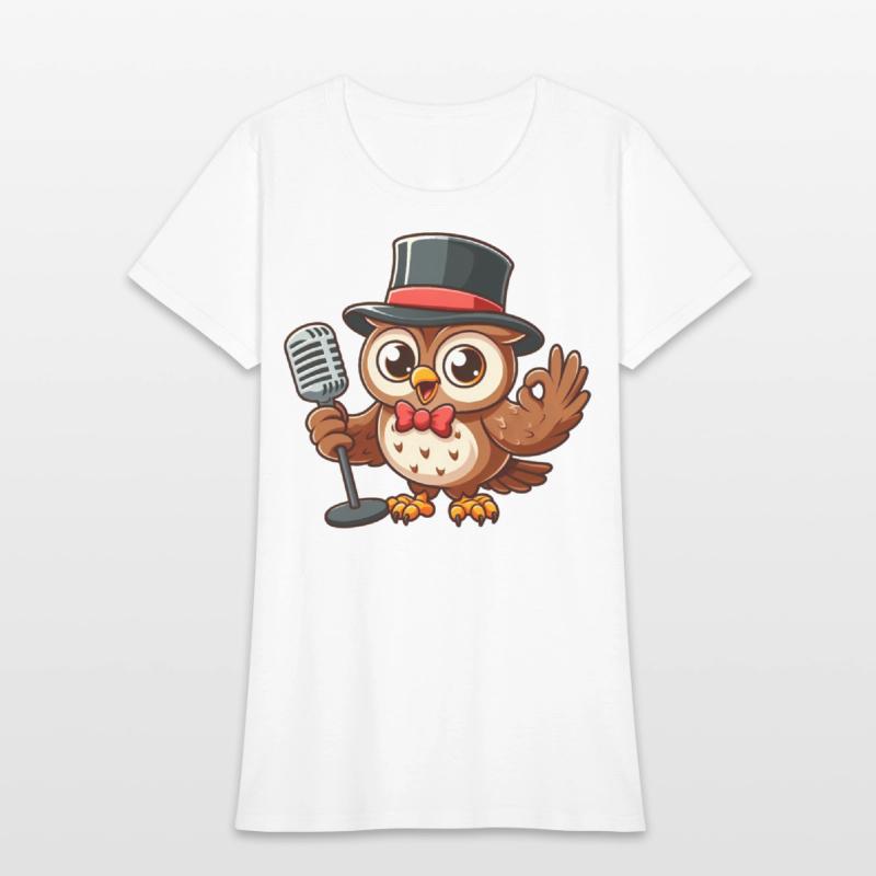 Owl Jolson Singing with a Top Hat