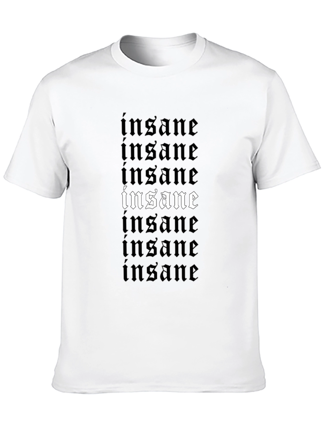 Insane Graphic Print T-Shirt - Black