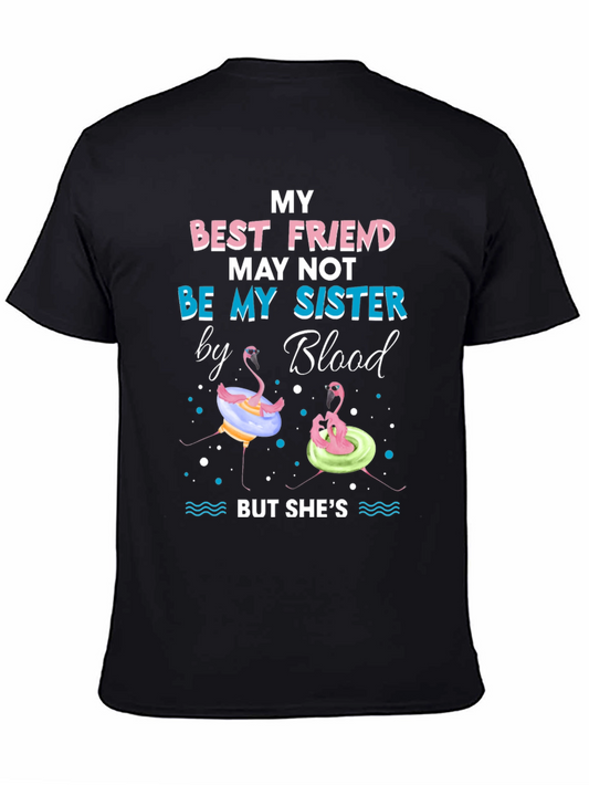 Best Friend Sister Flamingo Graphic Tee