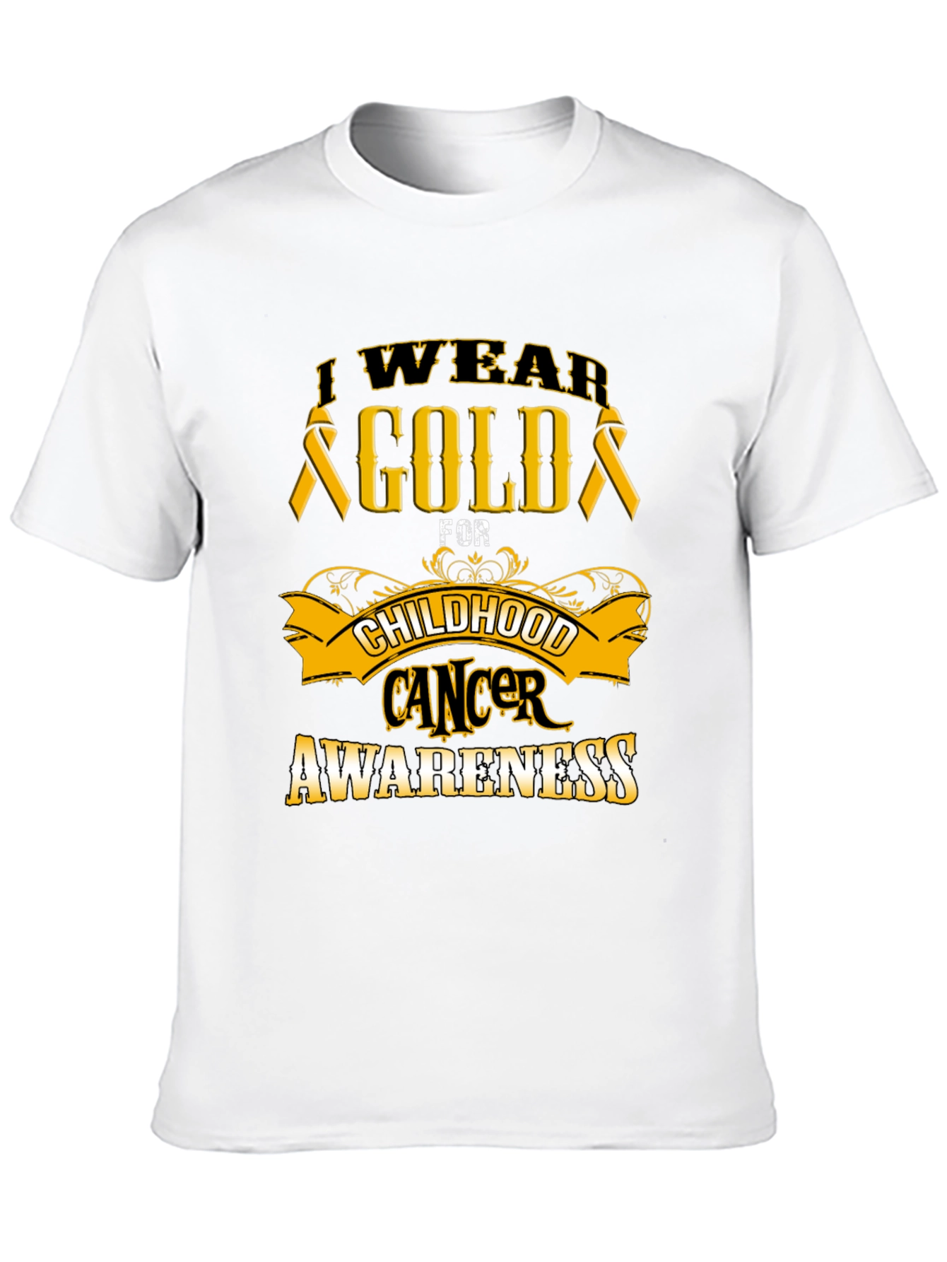 Childhood Cancer Awareness Gold Ribbon T-Shirt