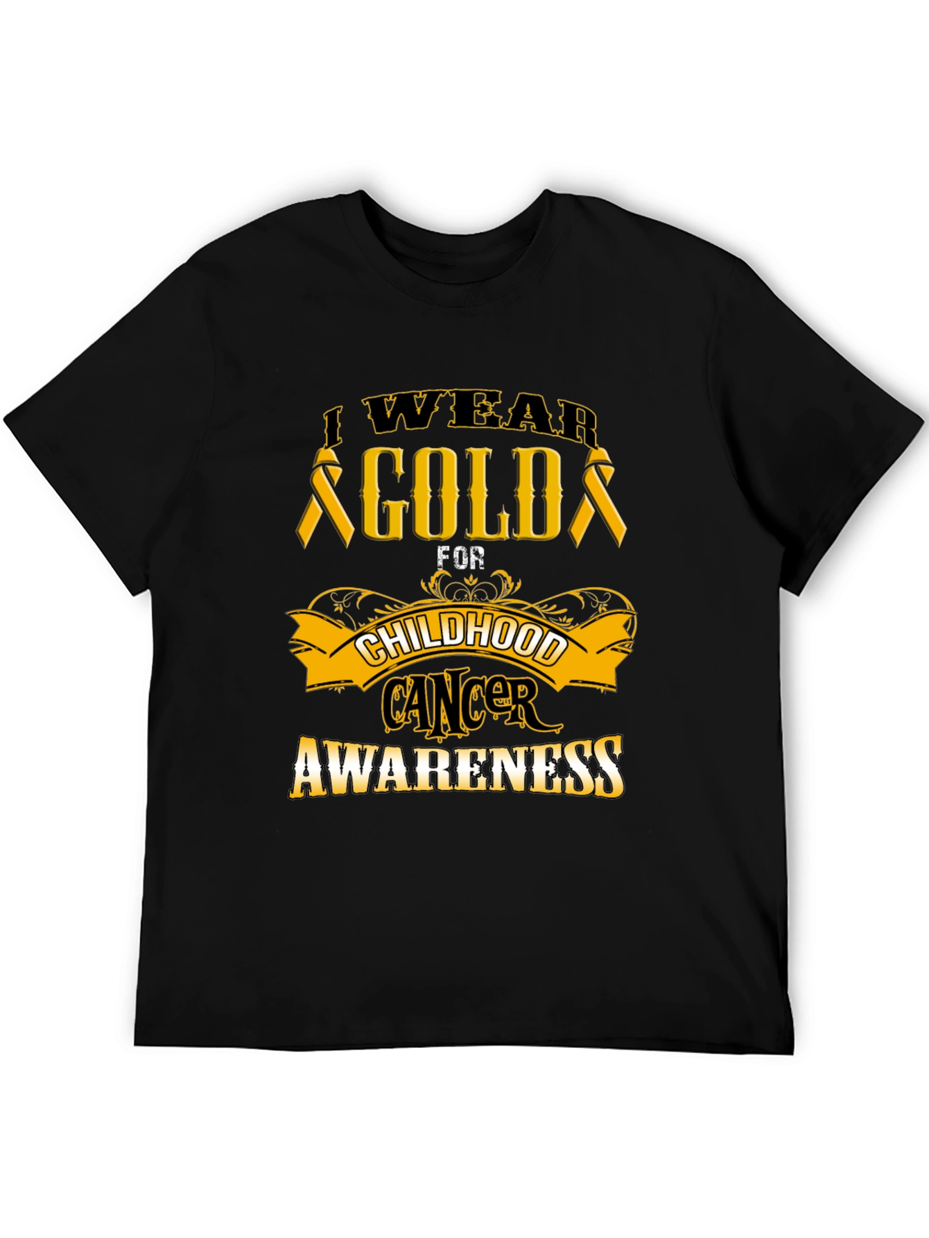 Childhood Cancer Awareness Gold Ribbon T-Shirt