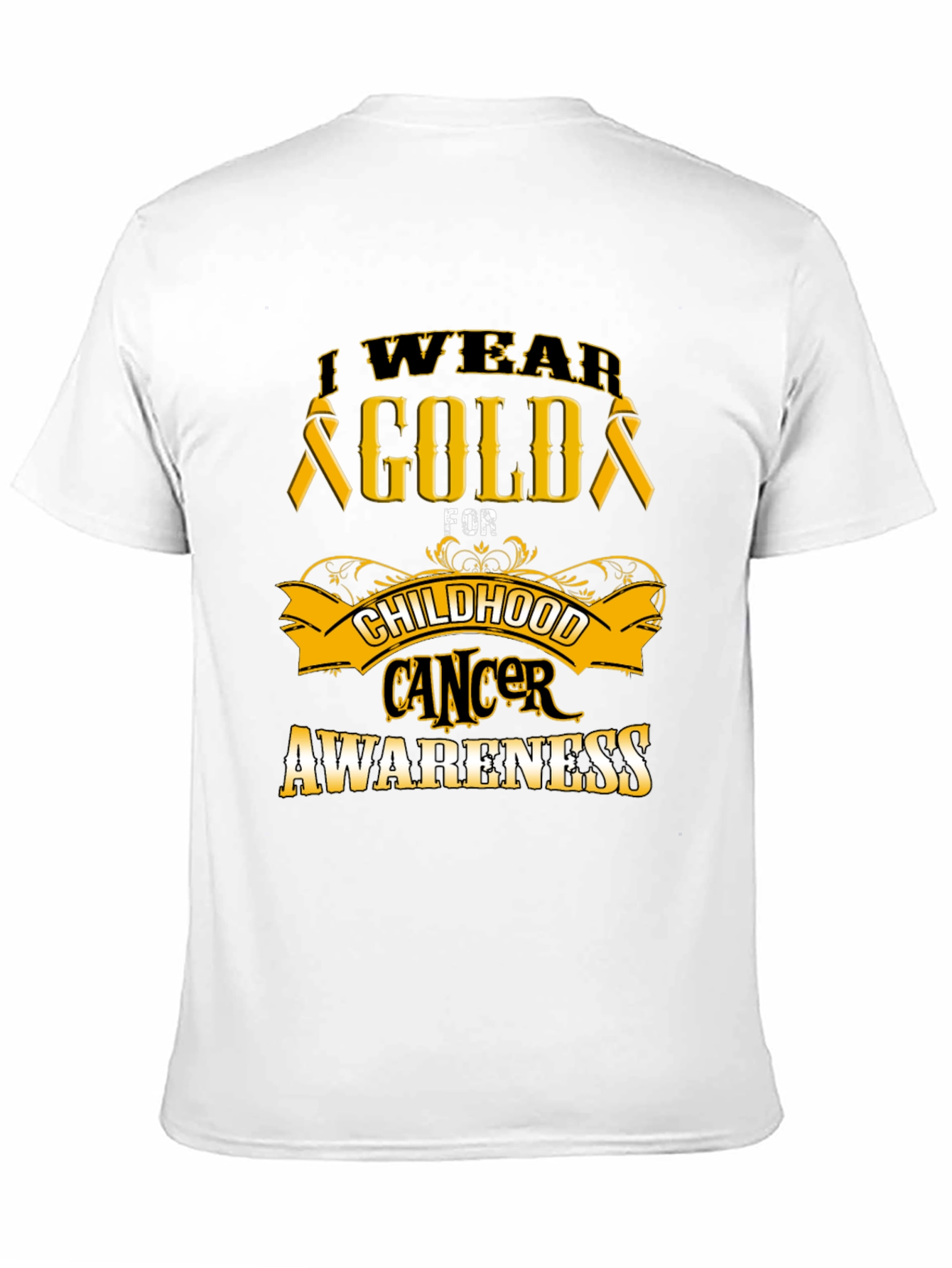 Childhood Cancer Awareness Gold Ribbon T-Shirt