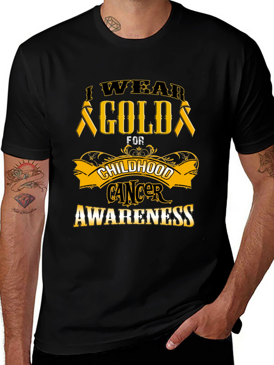 Childhood Cancer Awareness Gold Ribbon T-Shirt
