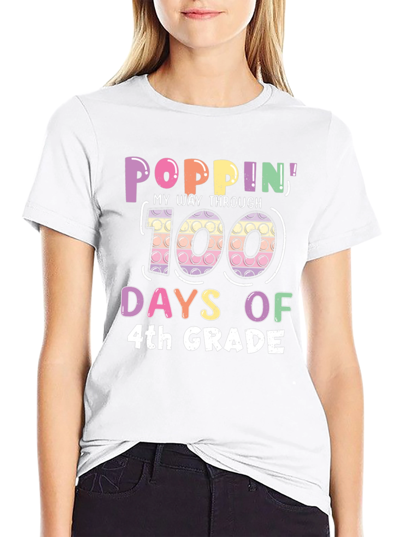 Poppin Through 100 Days of 4th Grade T-Shirt