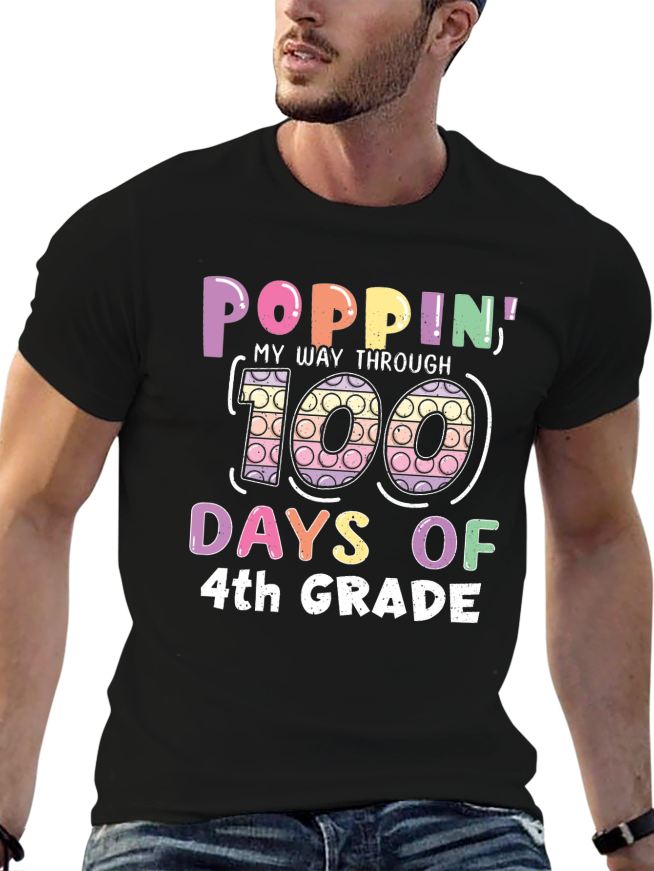 Poppin Through 100 Days of 4th Grade T-Shirt