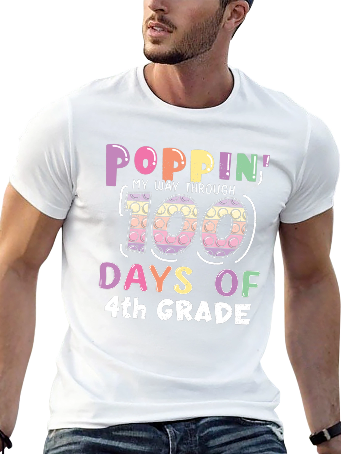 Poppin Through 100 Days of 4th Grade T-Shirt