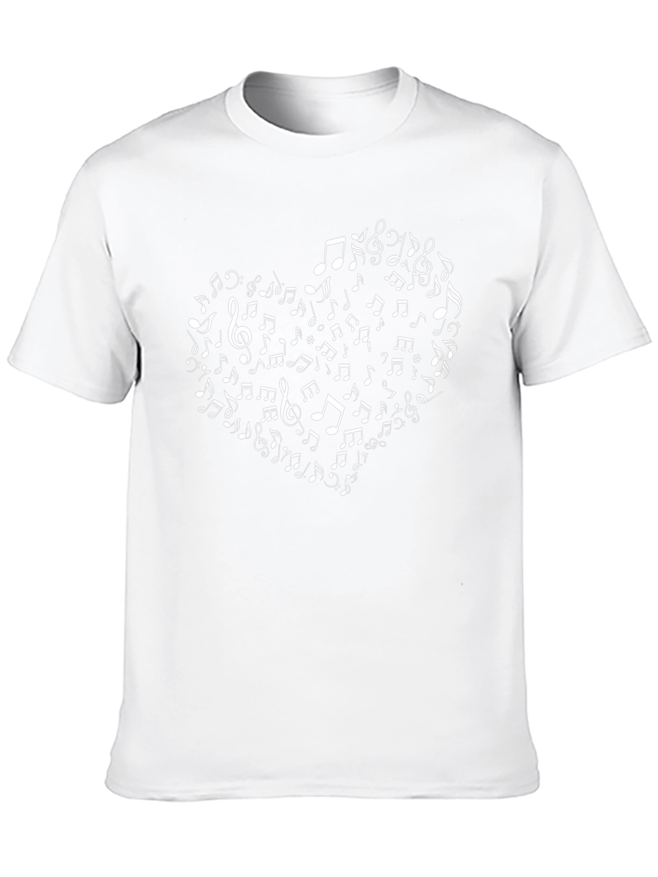 Musical Heart Graphic T-Shirt - Black Cotton Tee