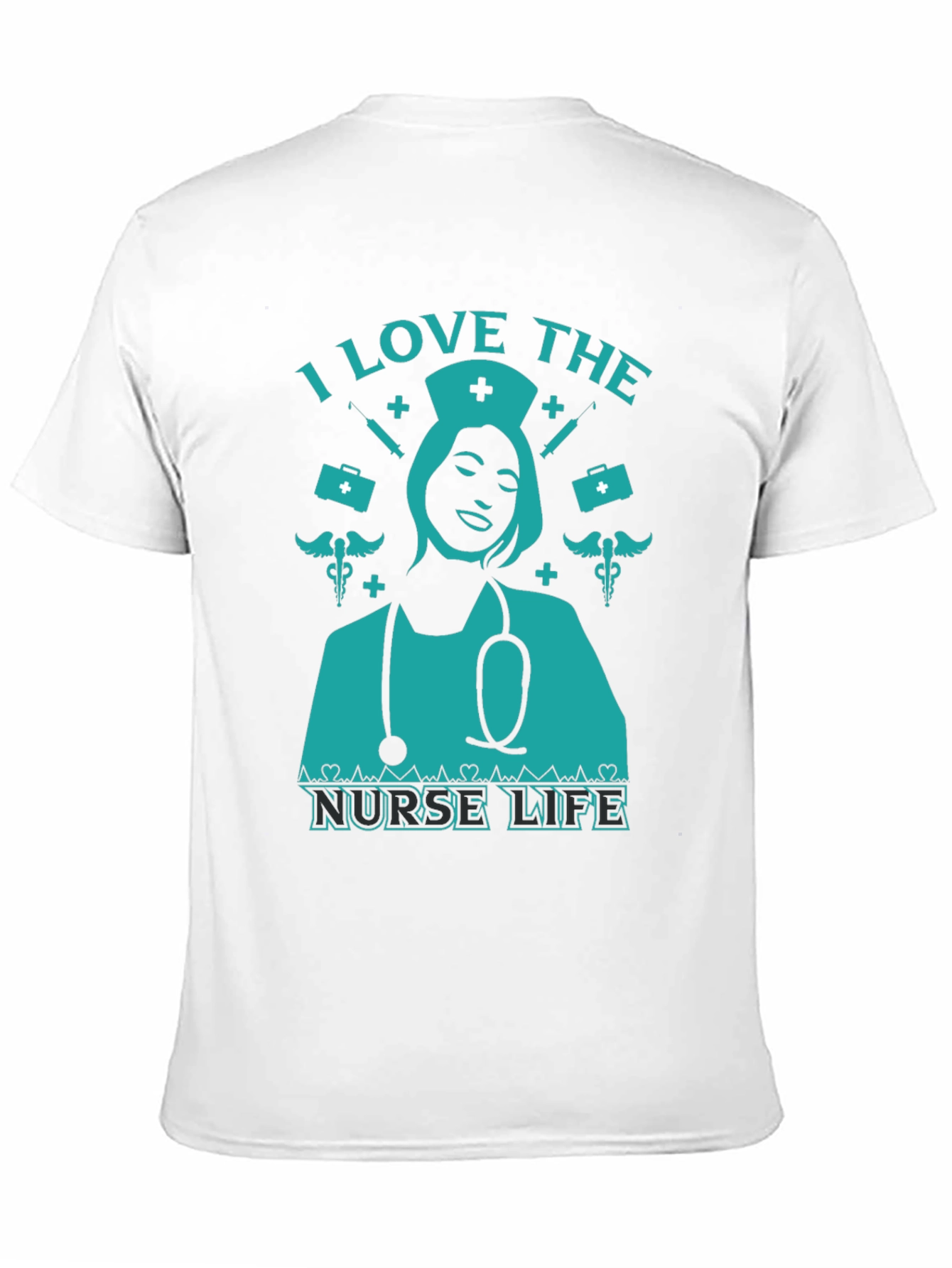 I Love The Nurse Life T-Shirt - Black