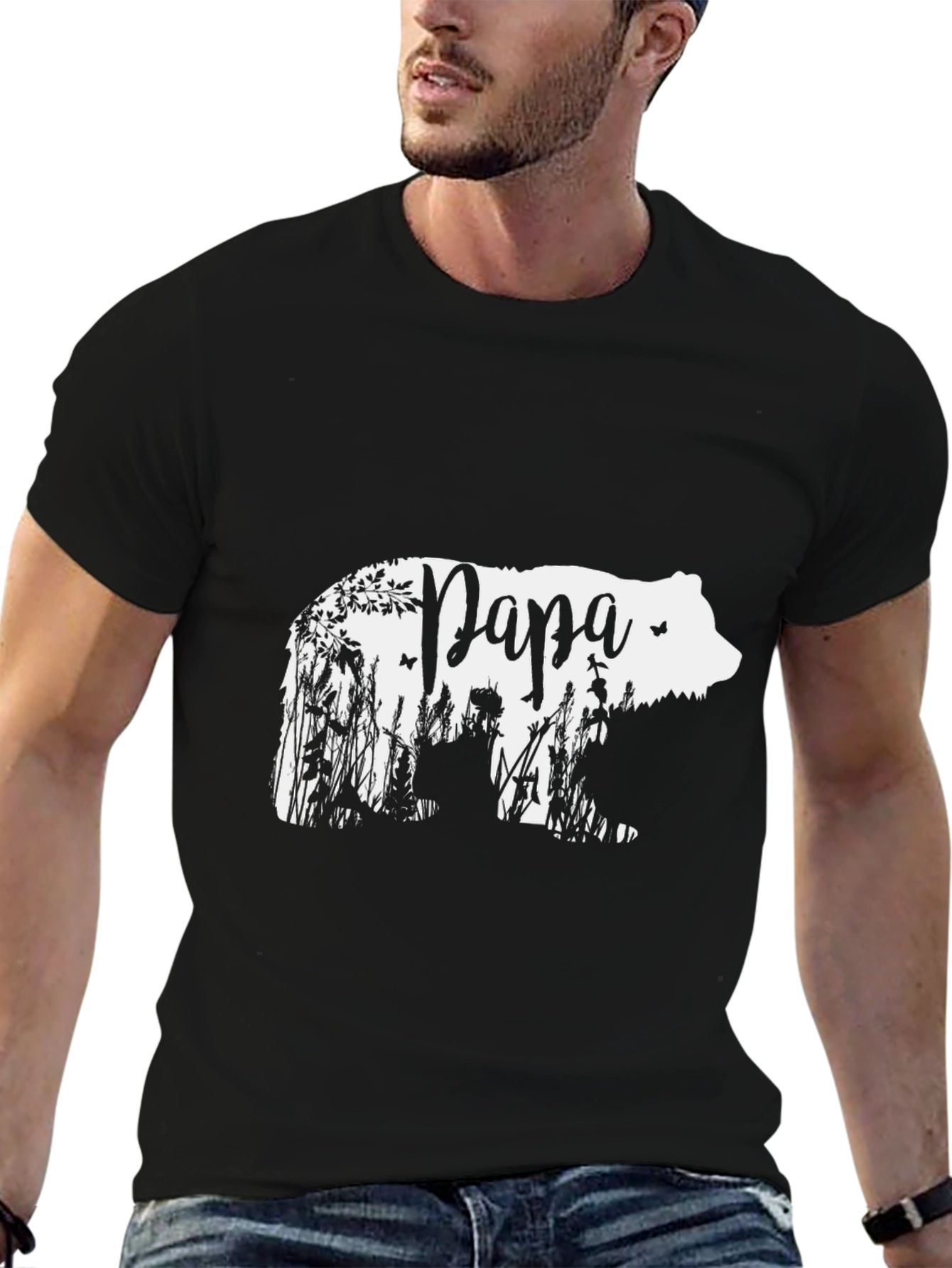 Papa Bear Graphic Tee - Fathers Day Gift