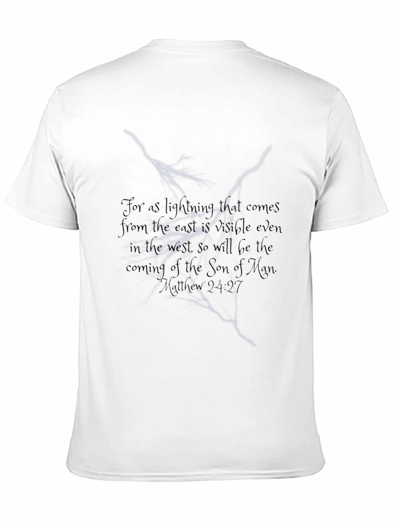 Matthew 24:27 Lightning Graphic Black T-Shirt