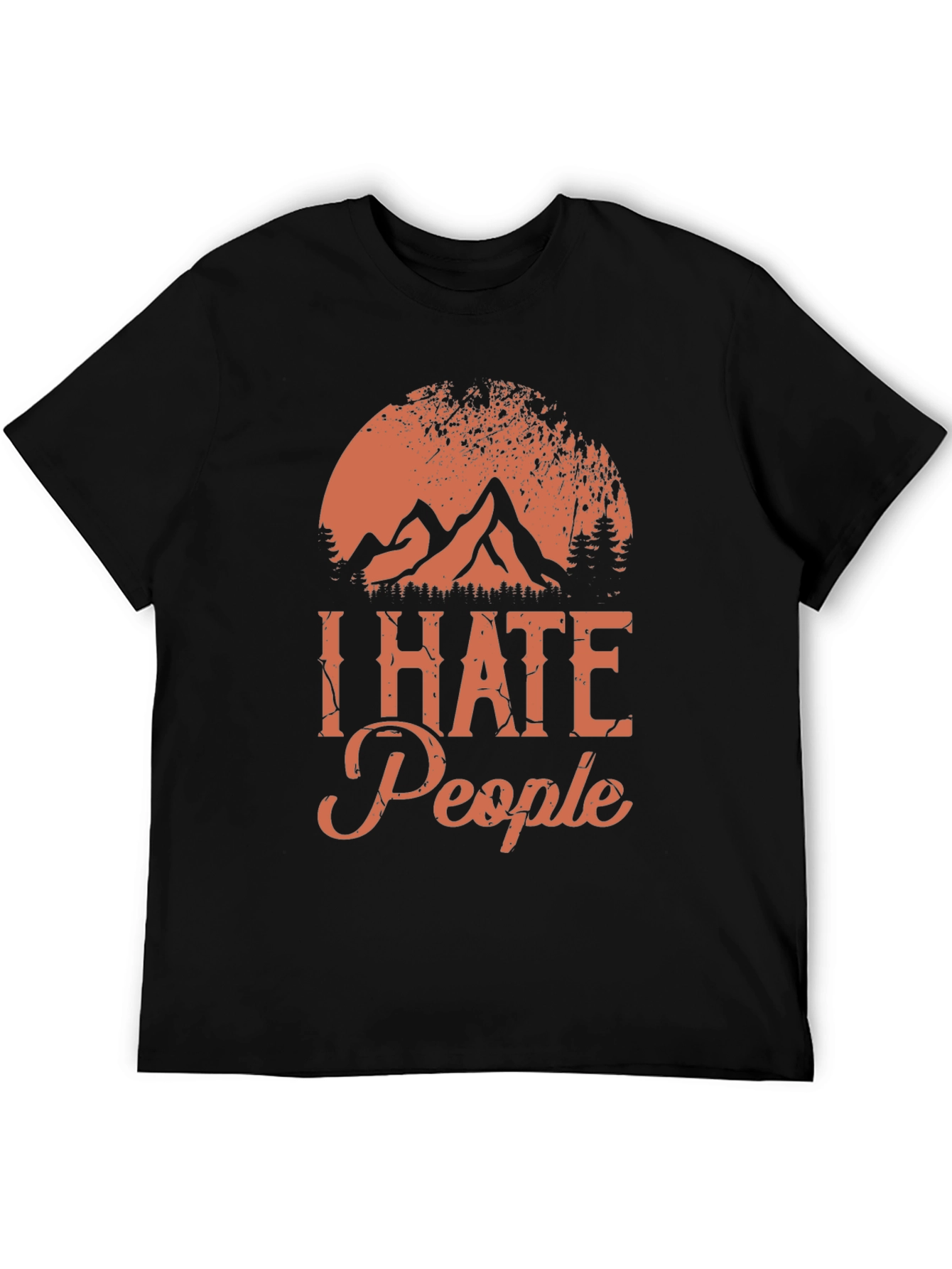 I Hate People Graphic Tee - Mountain Sunset Design