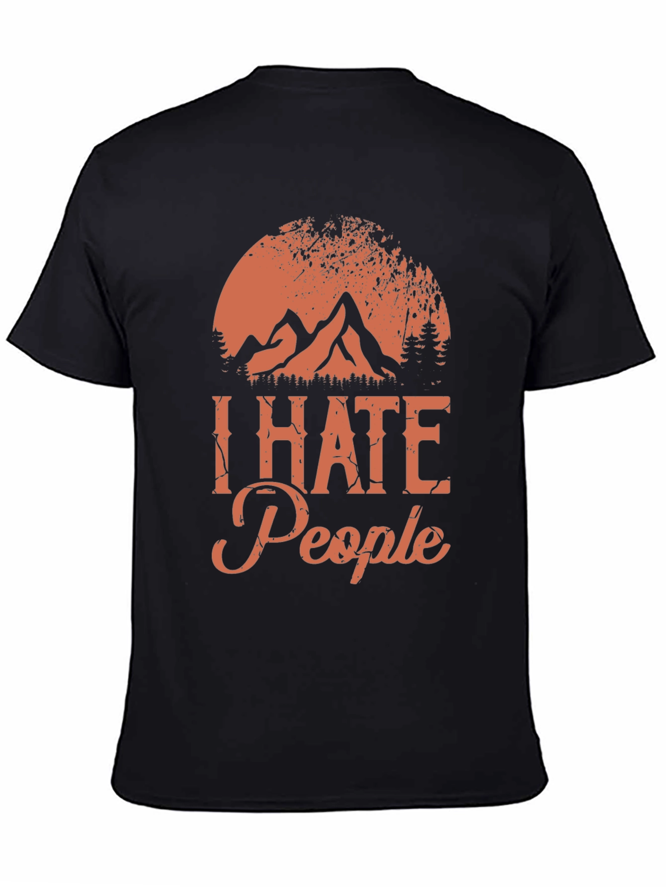 I Hate People Graphic Tee - Mountain Sunset Design
