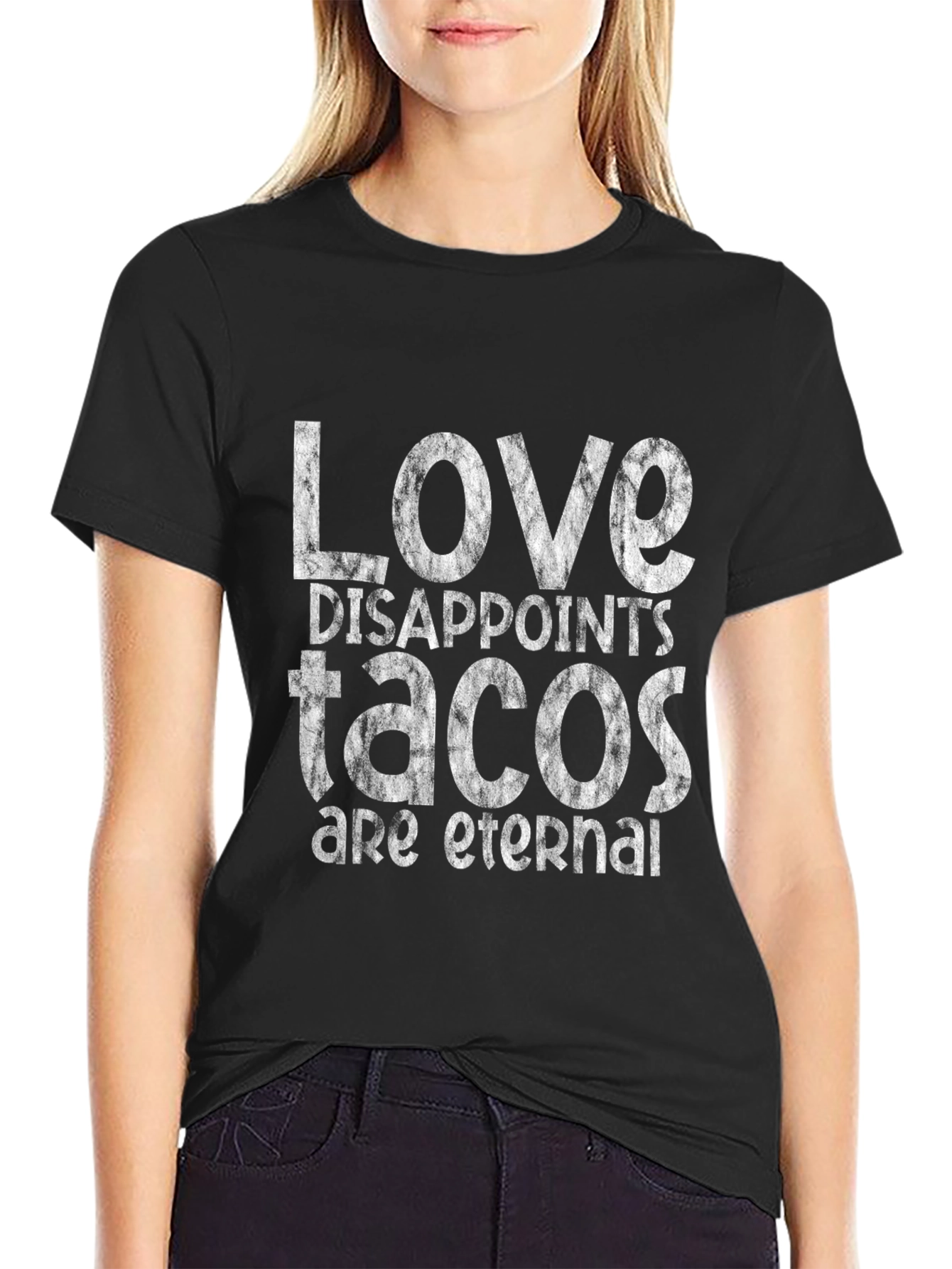 Love Disappoints Tacos Are Eternal Graphic Tee