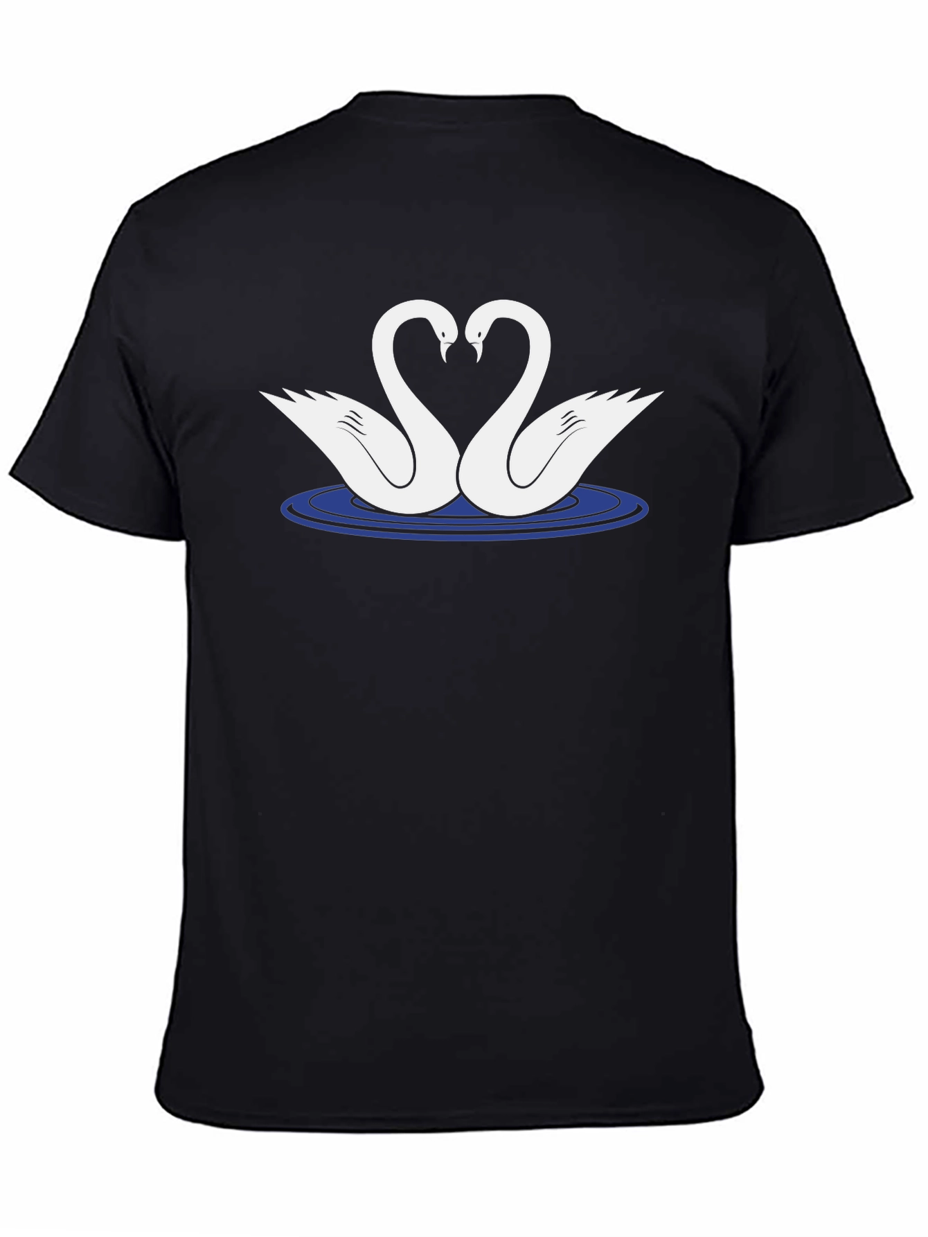 Swan Love T-Shirt - Black Graphic Tee