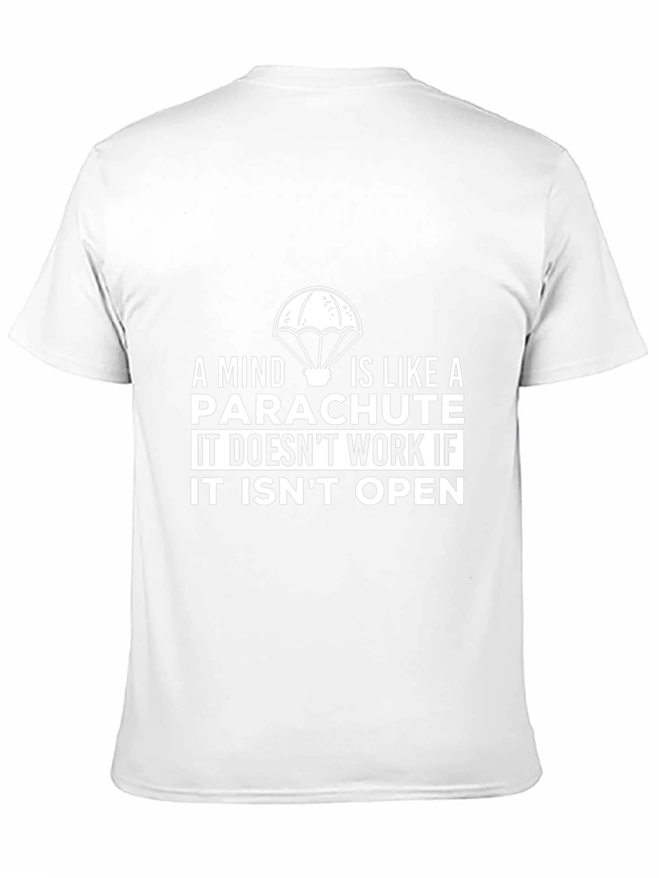 Mind Parachute Graphic T-Shirt - Black Casual Tee