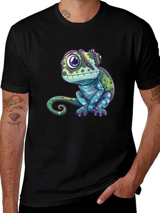 Chameleon Graphic Tee - Cute Reptile Design