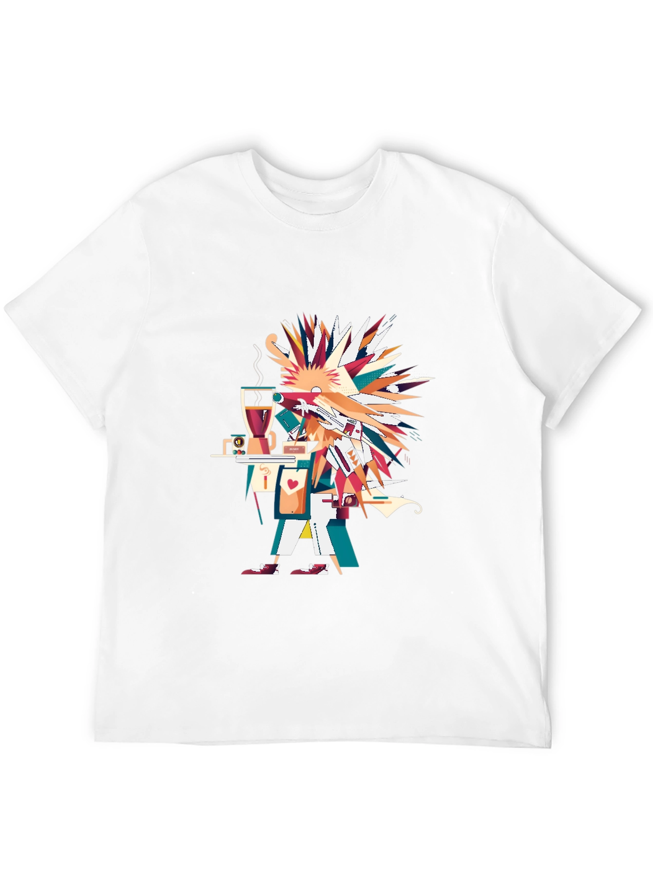 Abstract Art Graphic Print Black Unisex T-Shirt