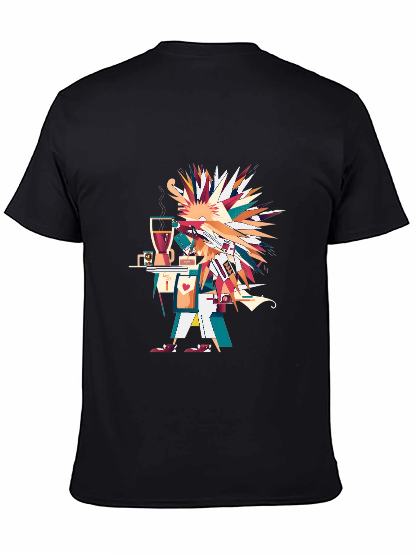 Abstract Art Graphic Print Black Unisex T-Shirt