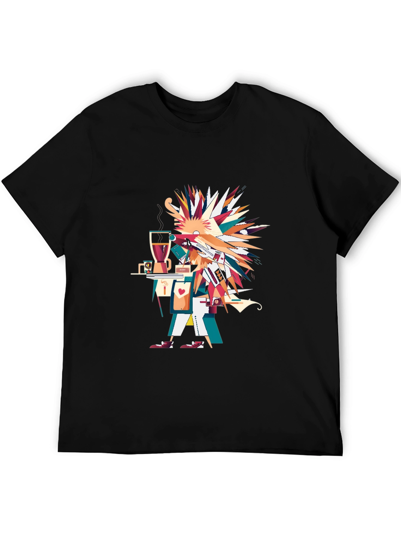Abstract Art Graphic Print Black Unisex T-Shirt