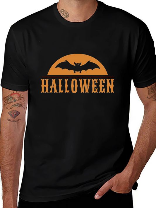 Halloween Bat Graphic Tee - Spooky Season Style