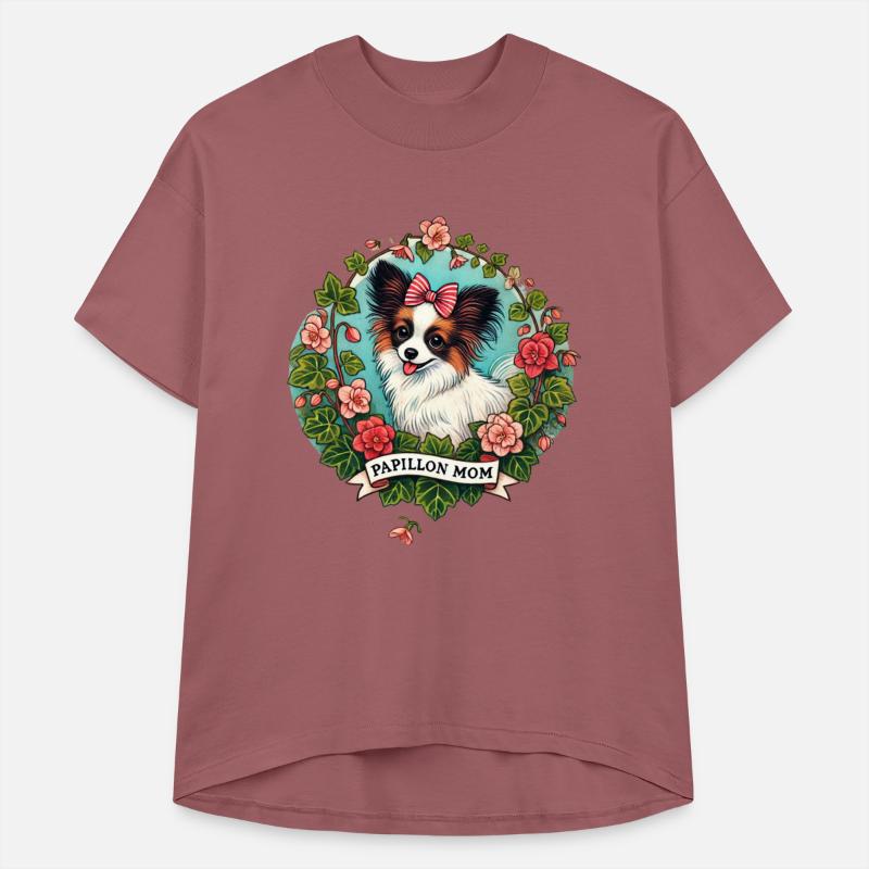 Papillon Mom – Elegant Butterfly-Eared Dog Lover D