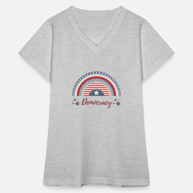 Patriotic Red White and Blue Rainbow Democracy