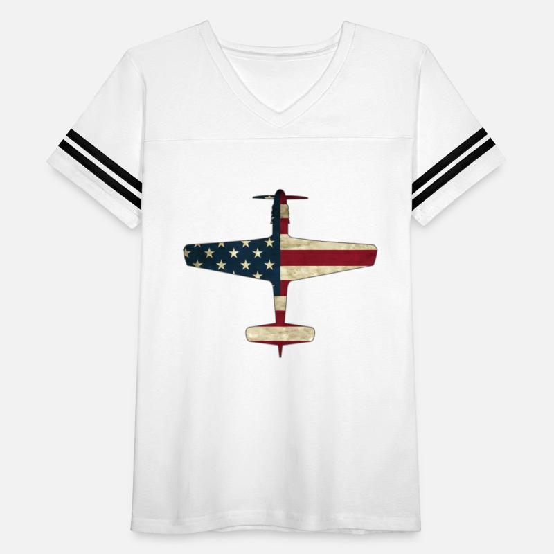 Patriotic Veteran Fighter Warbird Plane Us Flag P