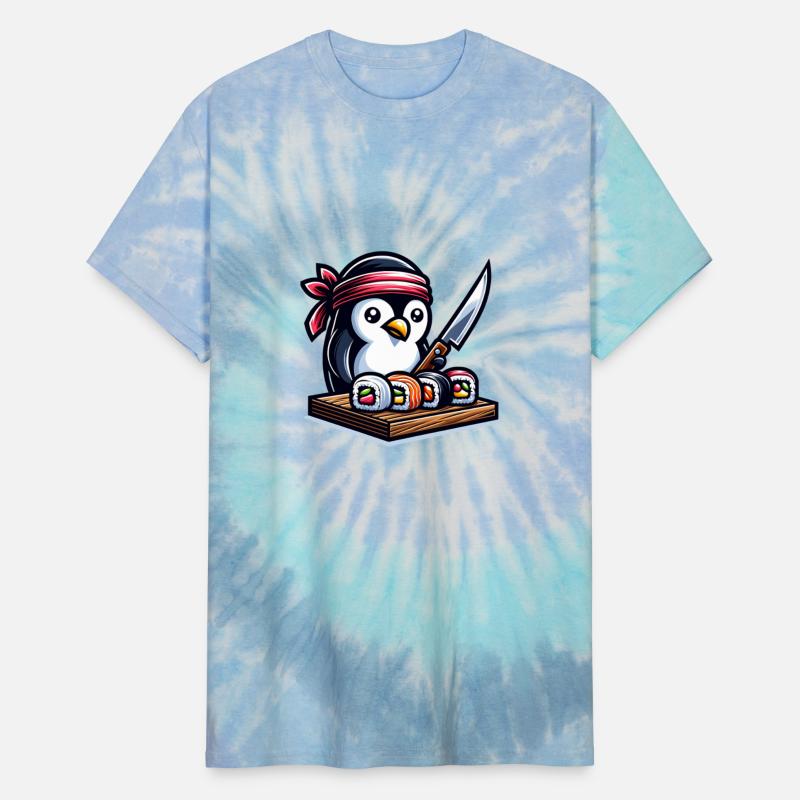 Penguin Sushi Master Cartoon Art
